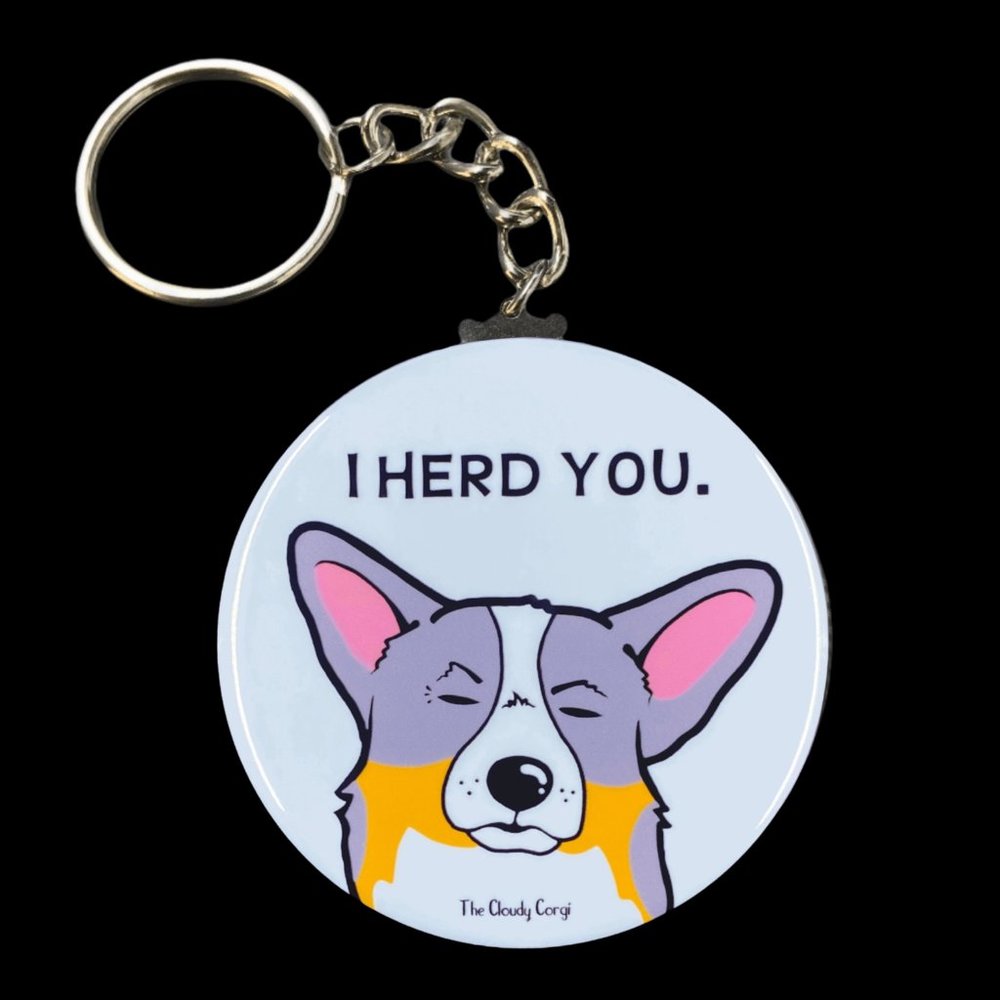 Tricolor Corgi Dog Cartoon Keychain Accessories